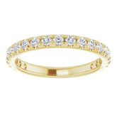 14K Yellow 1/2 CTW Natural Diamond French-Set Anniversary Band